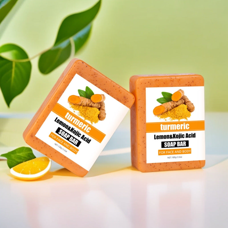 Lemon Kojic acid Handmade Scrub Soap, 100g