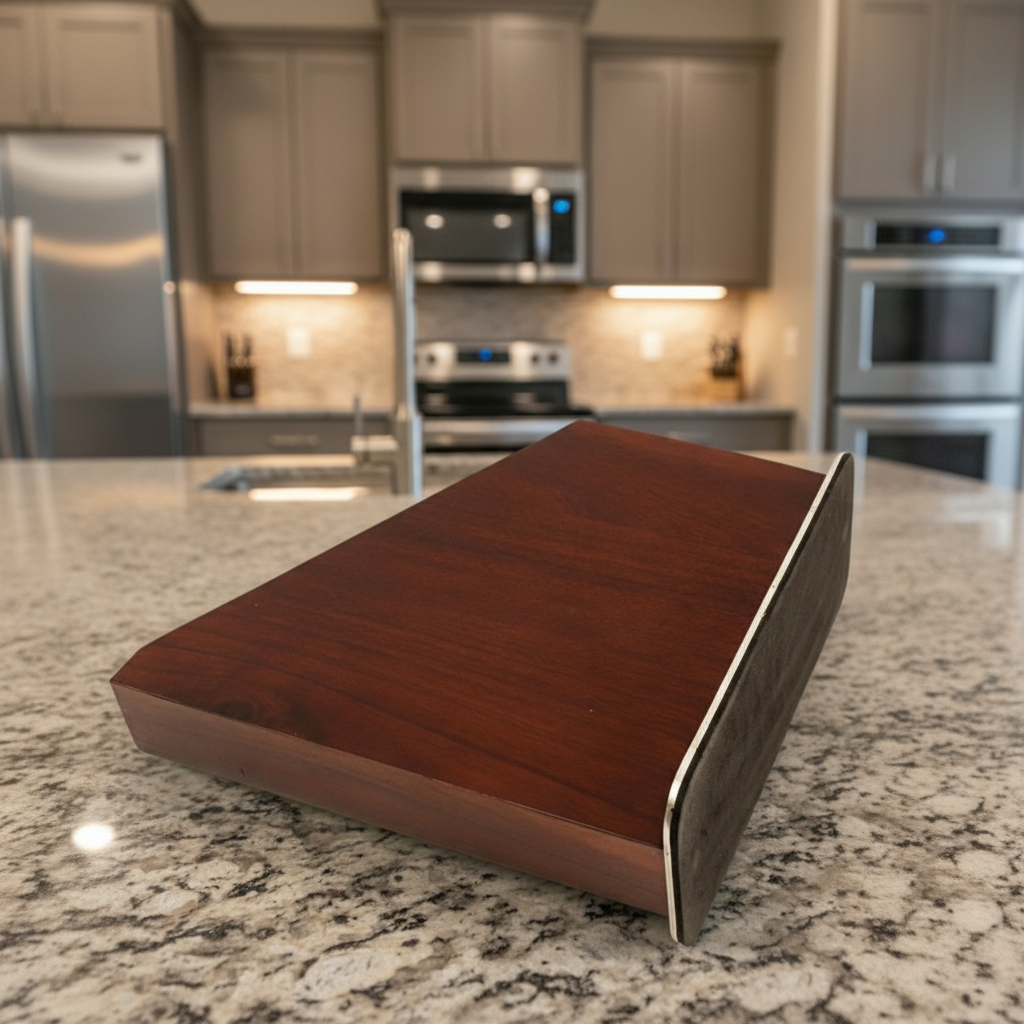 Hardwood Magnetic Knife Holder Stand with Stainless Steel Base