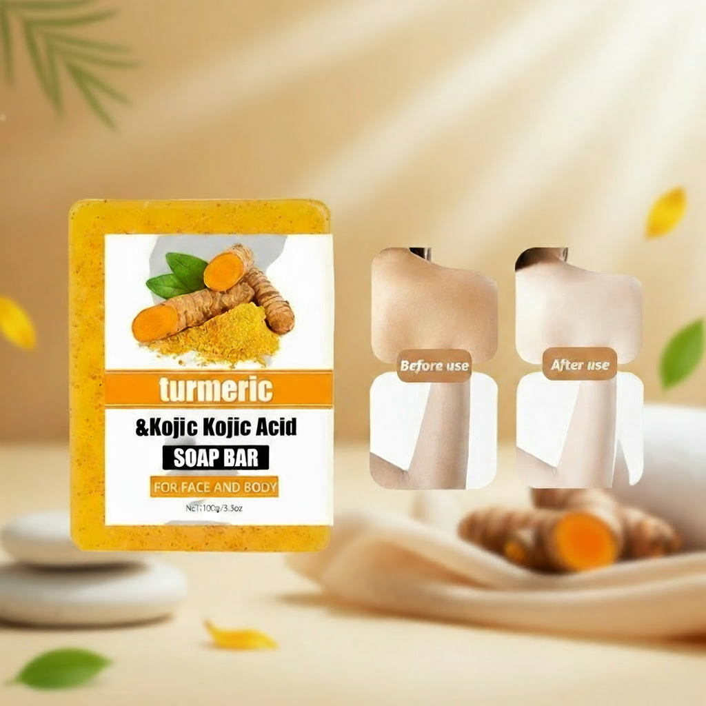 Turcuma Kojic acid Handmade Scrub Soap, 100g