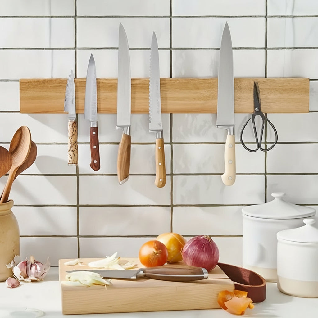 Magnetic Knife Holder, Bamboo Hardwood, 16"