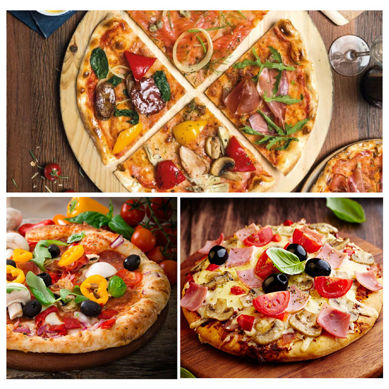 14" Pizza Cutter, Premium Wooden Handle