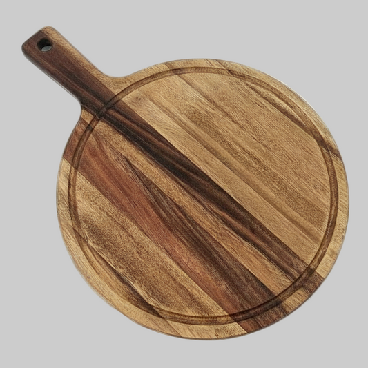 Serving Board/Pizza Tray, Acacia Hardwood, 15x11"