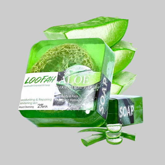 Aloe Vera and Loofah Soap, 100g