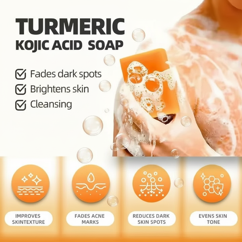 Lemon Kojic acid Handmade Scrub Soap, 100g