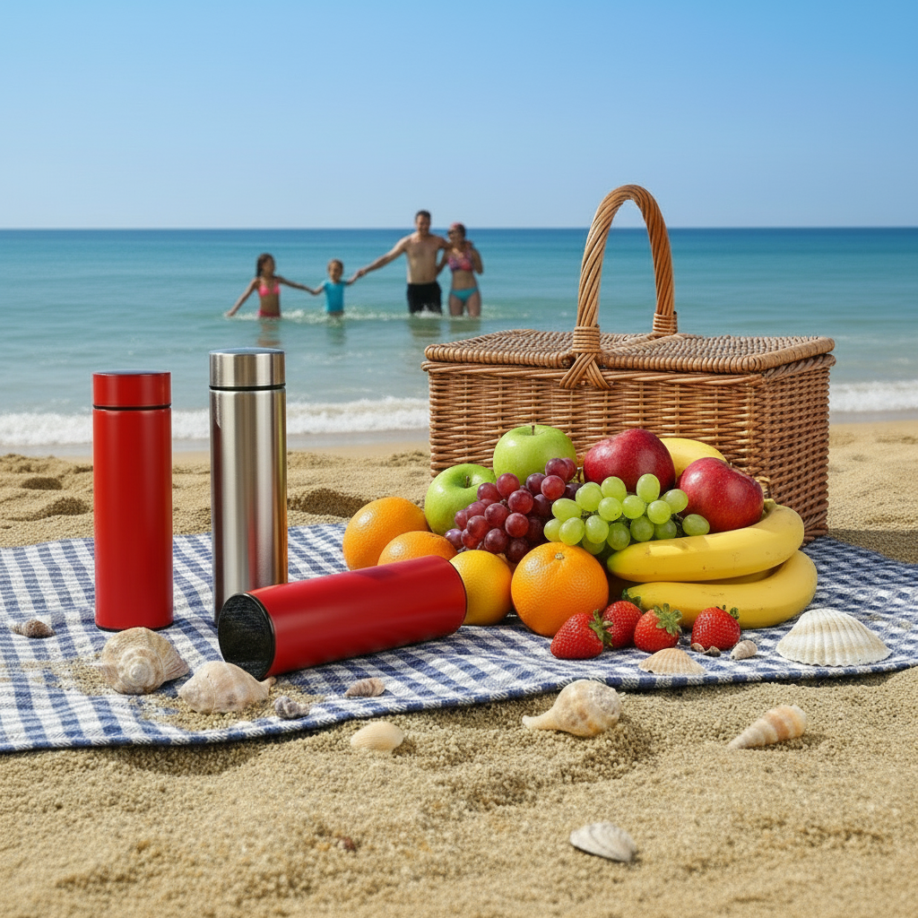 Vacuum Insulated Smart Thermos,  Digital LED Temperature Display, Stainless Steel, 17 Oz