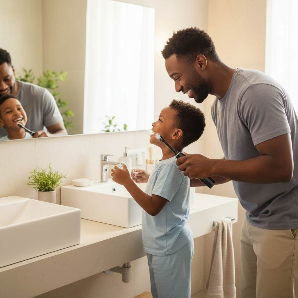 Sonic Electric Toothbrush, Black, Waterproof, Rechargeable