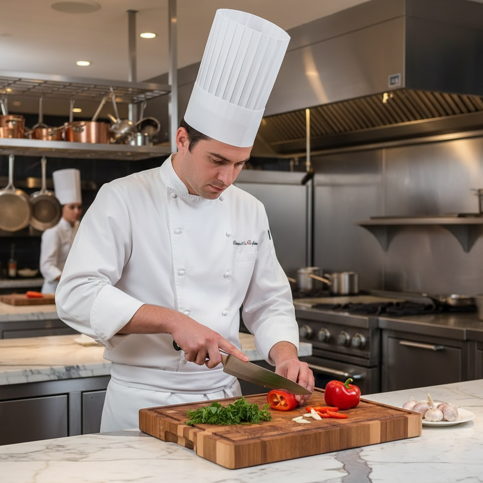 Chief's Upscale Cutting Board, Organic Acacia Hardwood