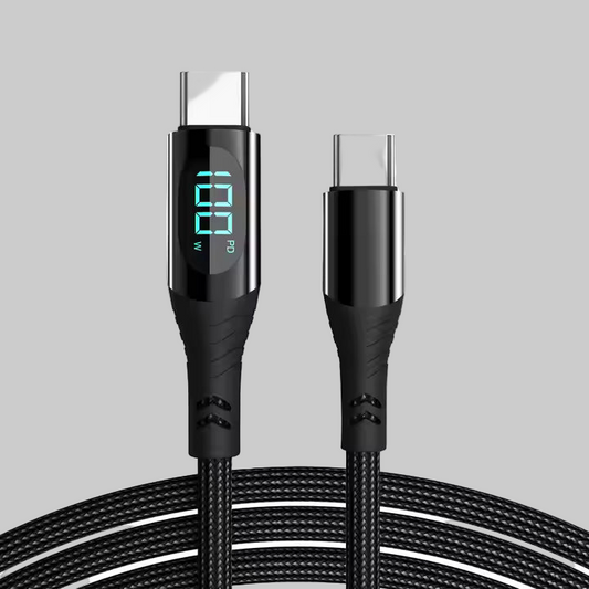 LED 4ft Type-C to Type-C Charging Cable, 100W