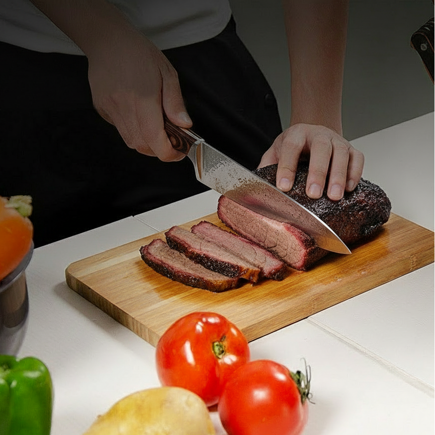 Professional Kitchen Knives Set, 15pcs – Includes Block, Sharpener and Scissors