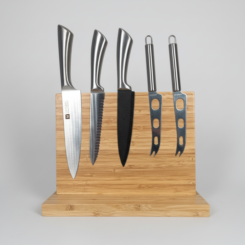 Countertop Magnetic Knife Holder, Bamboo