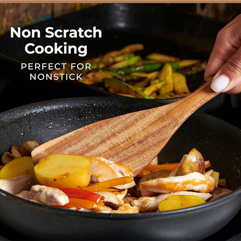 Wooden Cooking Utensil Set, 7pcs, including a Cup,  Acacia Hardwood