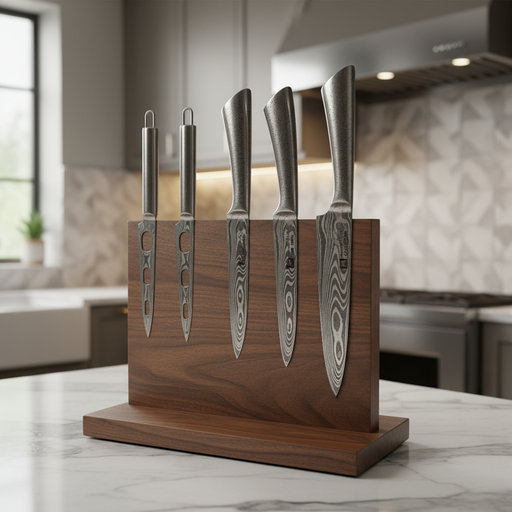 Countertop Magnetic Knife Holder, Bamboo