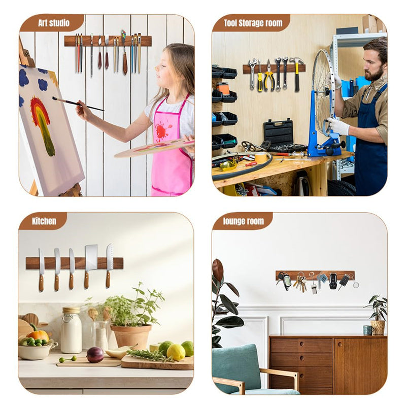 Magnetic Knife Holder, Acacia Hardwood, 16"