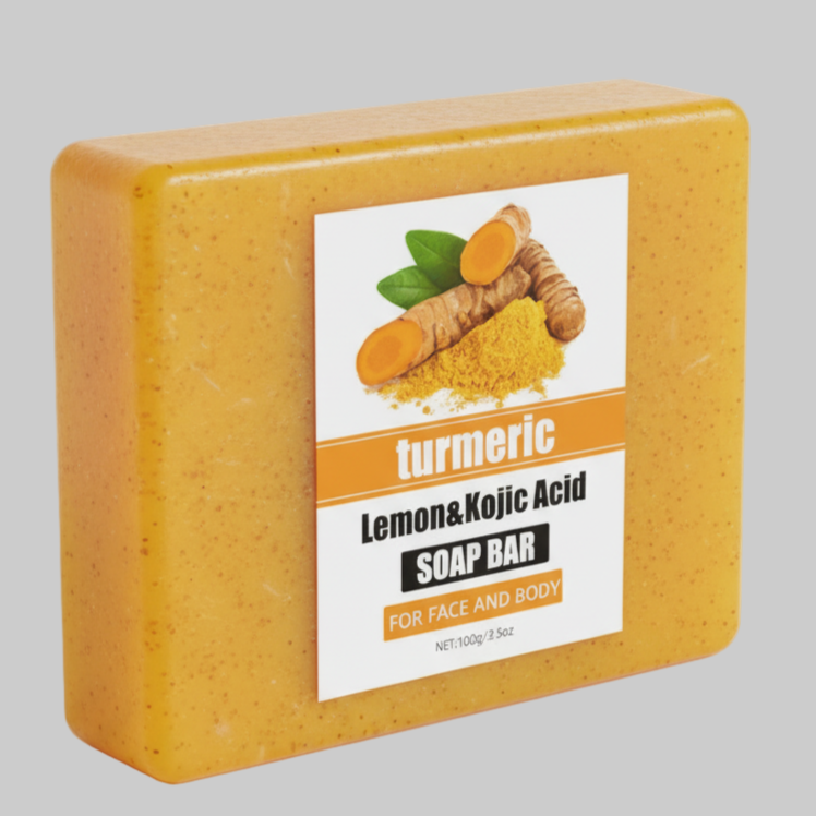 Lemon Kojic acid Handmade Scrub Soap, 100g