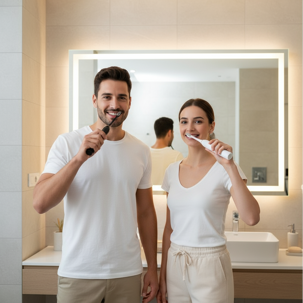 Sonic Electric Toothbrush, White, Waterproof, Rechargeable