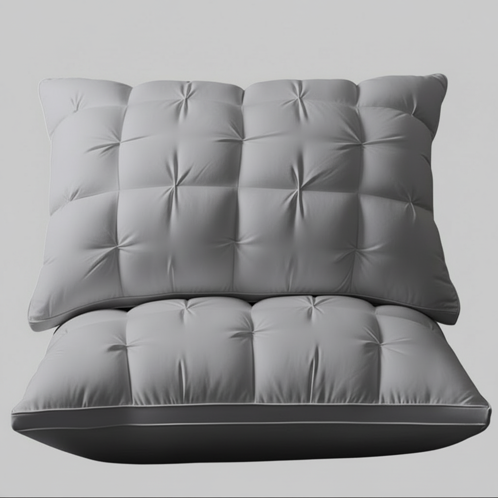 Modern Feather, Comfortable Pillow, Light Gray, Washable,  800g