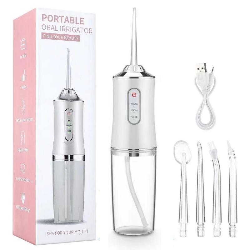Electric Oral Irrigator, White, Rechargeable