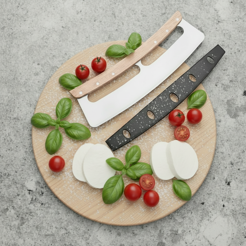 14" Pizza Cutter, Premium Wooden Handle