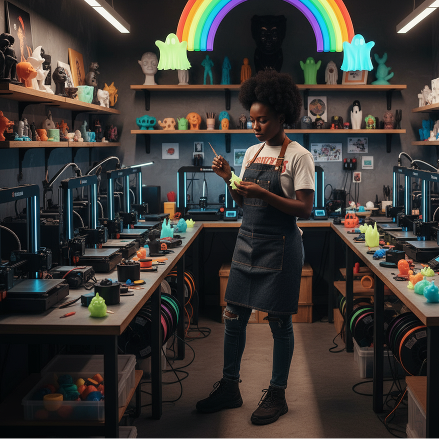 PLA 3D Printer Luminous Filament, 1kg (2.2lb) Spool, 1.75mm +/- 0.05mm