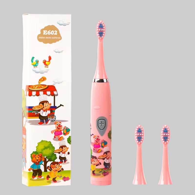 Kids Sonic Toothbrush, Pink, Rechargeable