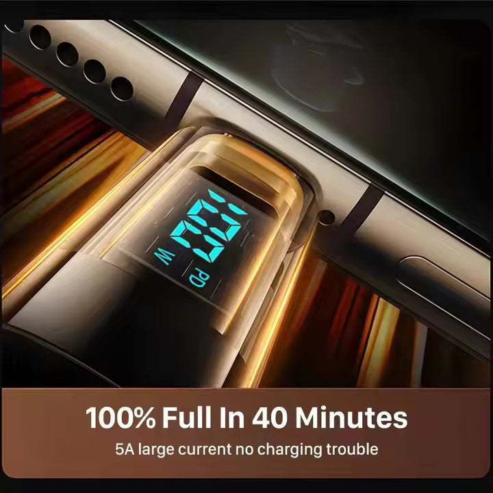 LED 6.5ft Type-C to Type-C Charging Cable, 100W