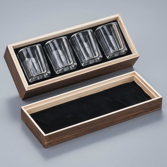 Square Shot Glass Set, 2.2 Oz, 4-pack