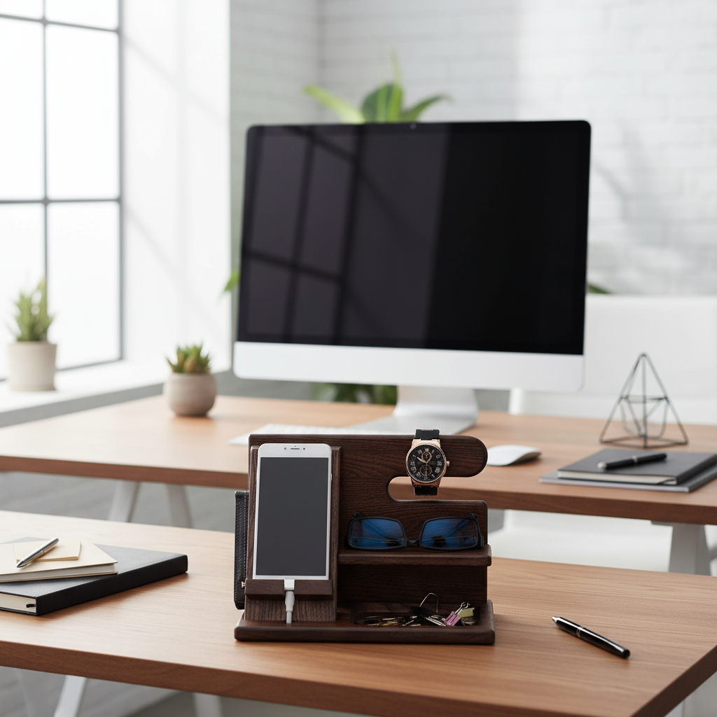 Personal Organizer/Charging Station, Phone, Keys, Watches, Glasses, Wallet...