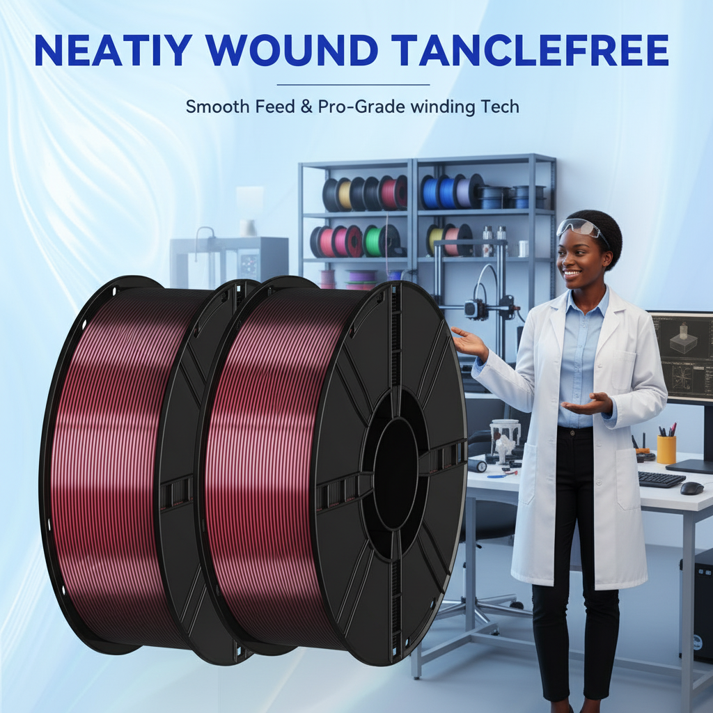 PLA 3D Printer Filament, Silk Two-Color, 1kg (2.2lb) Spool, 1.75mm +/- 0.02mm