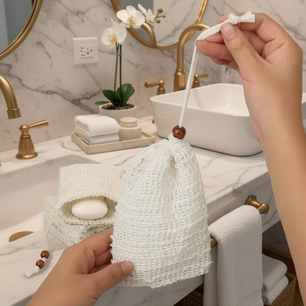 Mesh Foaming Soap Pouch for Shower, 5pcs Bulk Deal