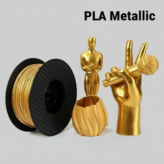 PLA 3D Printer Metallic Filament, 1kg (2.2lb) Spool, 1.75mm +/- 0.05mm