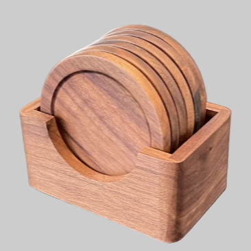 Wooden Coasters, Light Hardwood