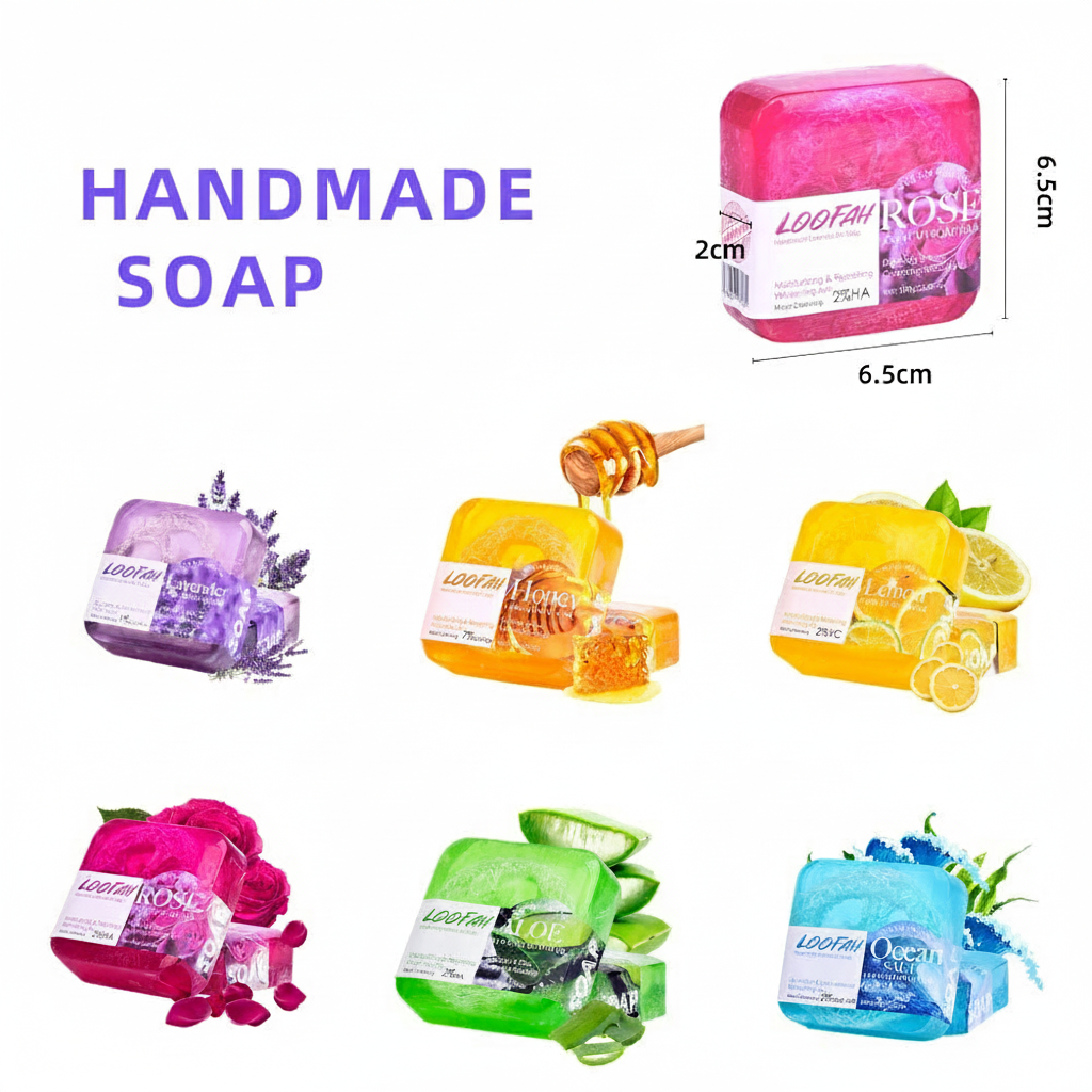 Rose and Loofah Soap, 100g