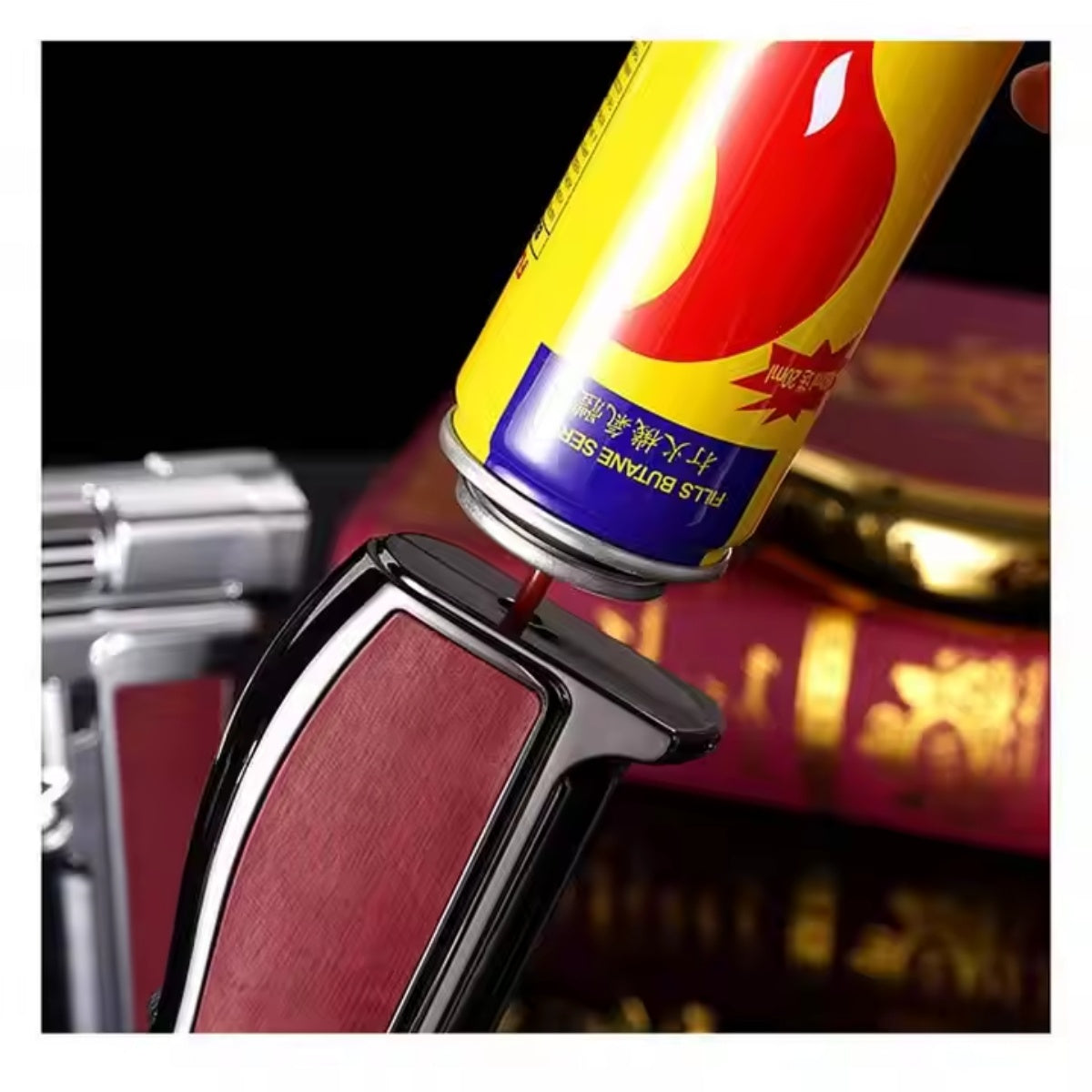 Gas Lighter Torch "Gun Metal Color" Pistol grip Handle