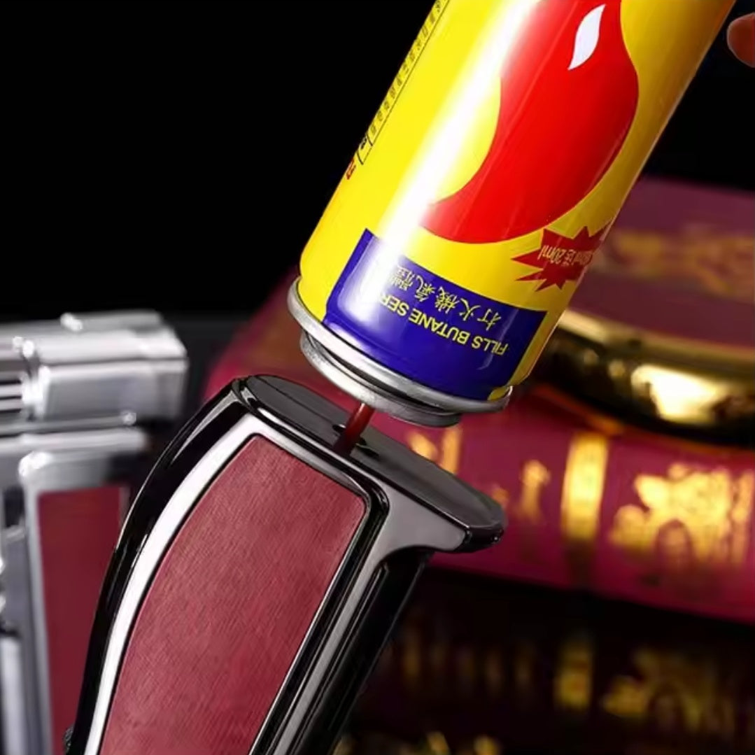 Gas Lighter Torch "Silver Metal Color" Pistol grip Handle