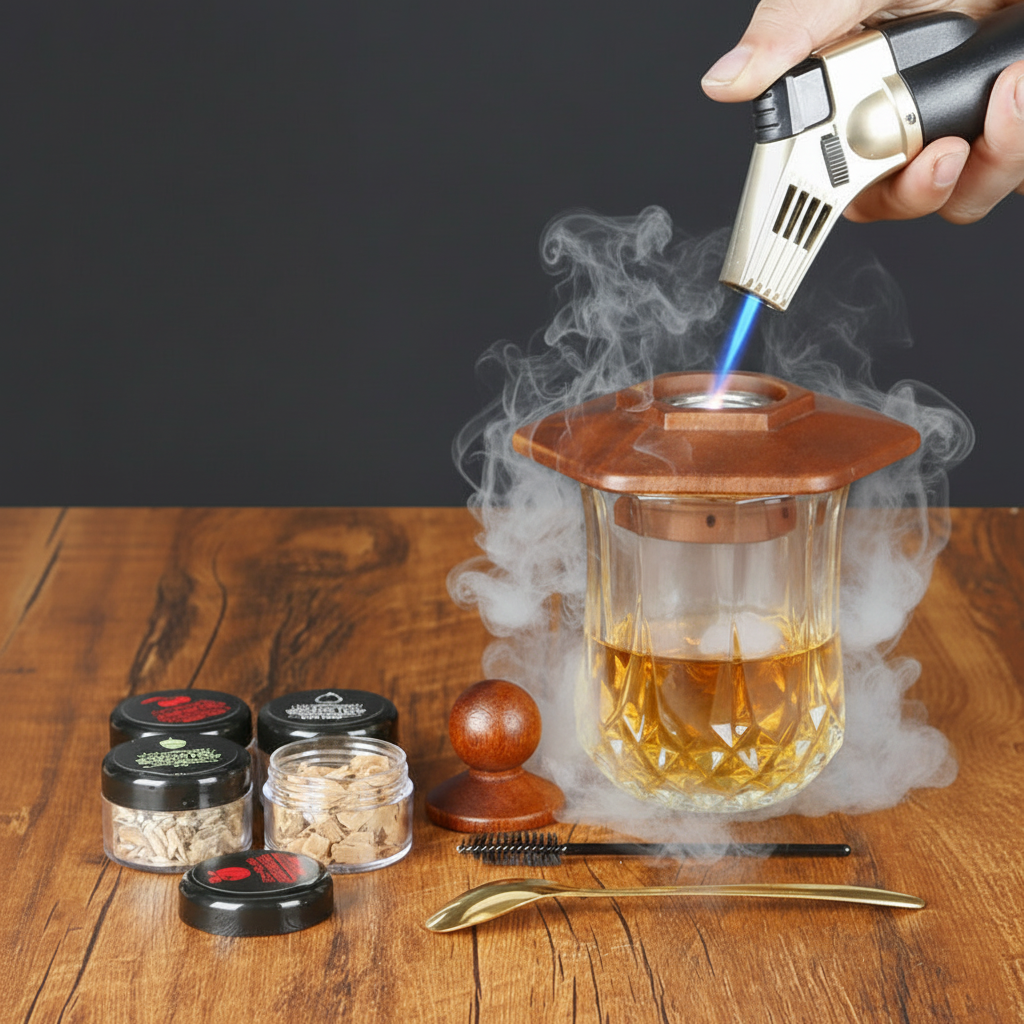 Cocktail Smoker Kit with 4 Wood Chips Samplers