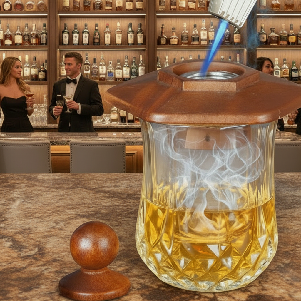 Whisky Chilling Stones & Glass Gift Set in Wooden Box