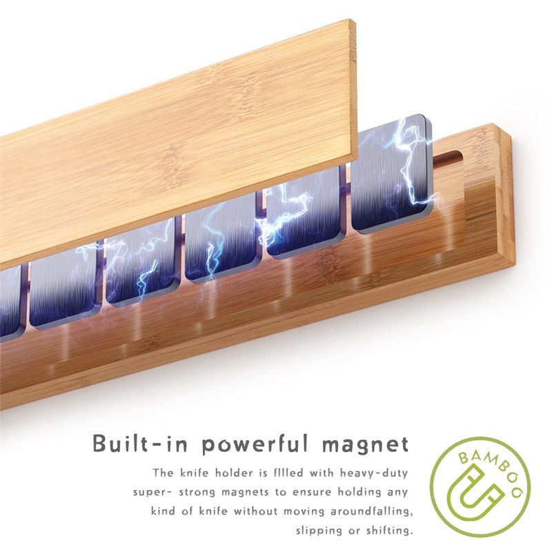Magnetic Knife Holder, Acacia Hardwood, 16"