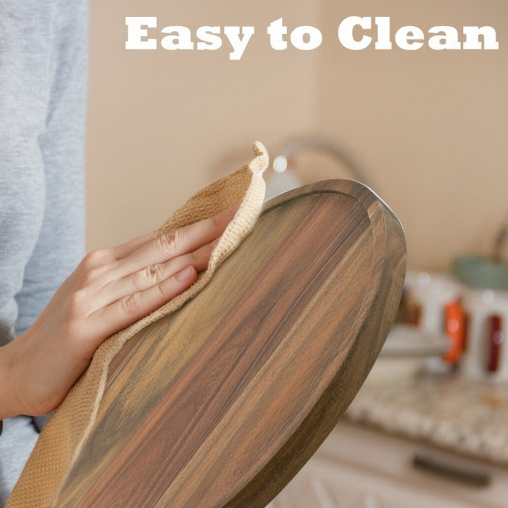 Acacia Wood Dinner Plate/Serving Tray, 10"