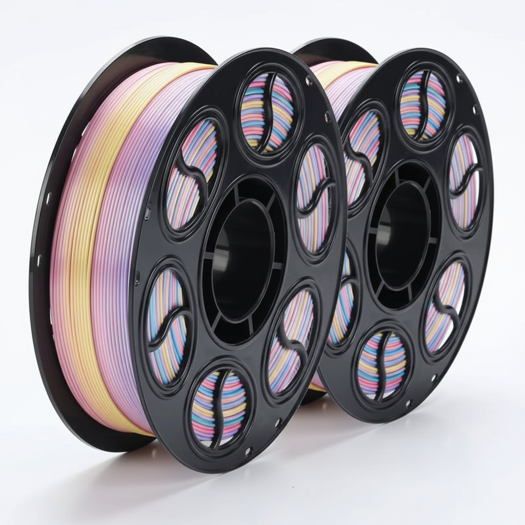 PLA 3D Printer Filament, Silk Three-Color, 1kg (2.2lb) Spool, 1.75mm +/- 0.03mm