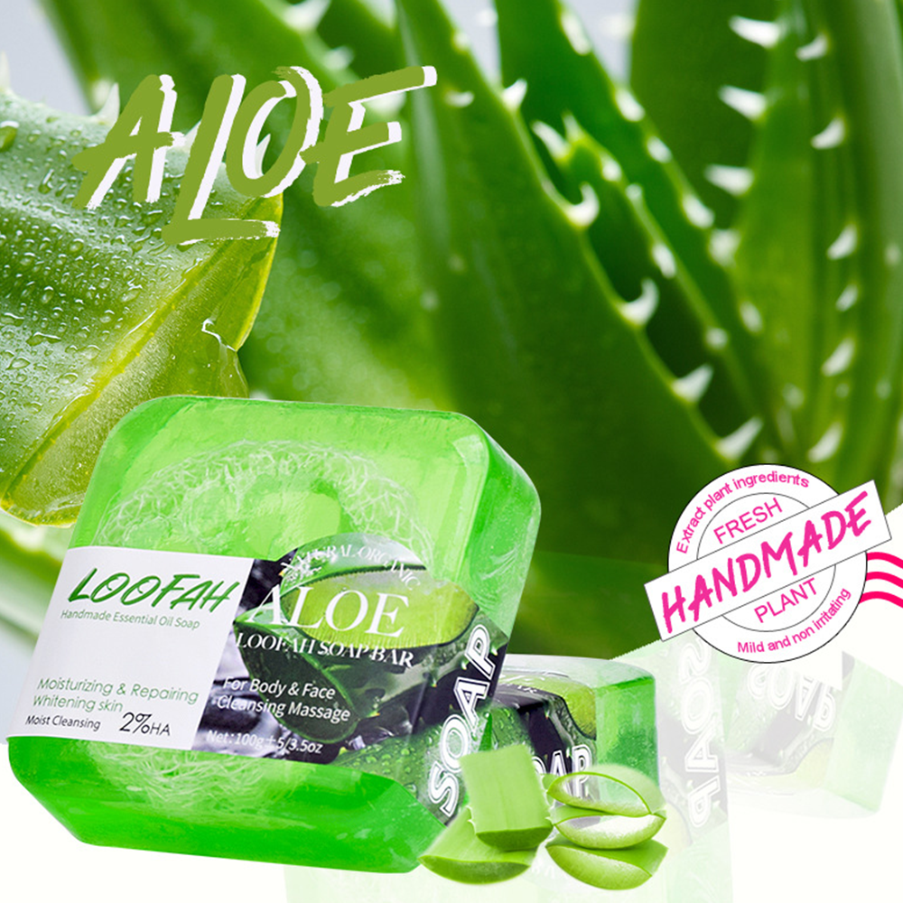 Aloe Vera and Loofah Soap, 100g