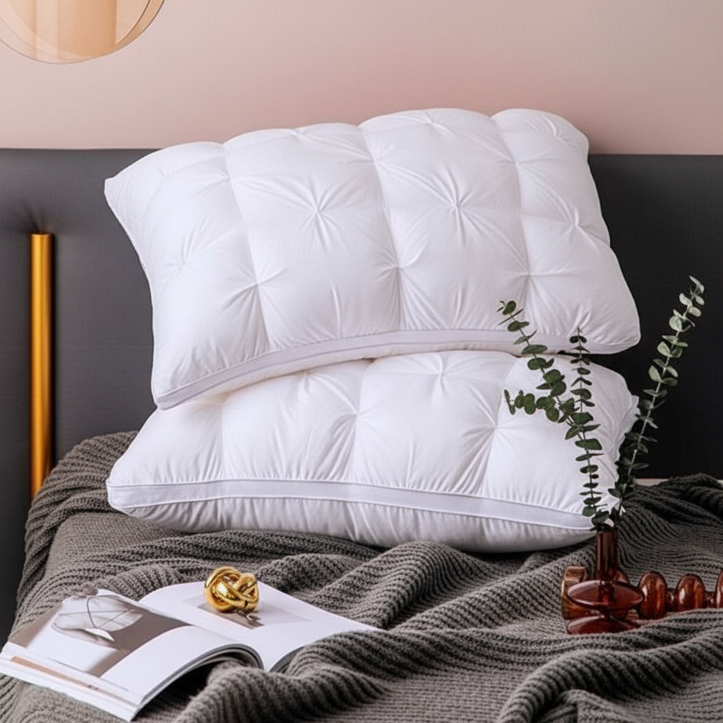 Modern Feather, Comfortable Pillow, White, Washable,  800g