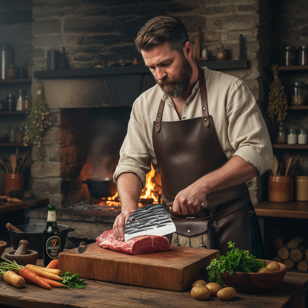 Chief Boning Serbian Chopping Knife