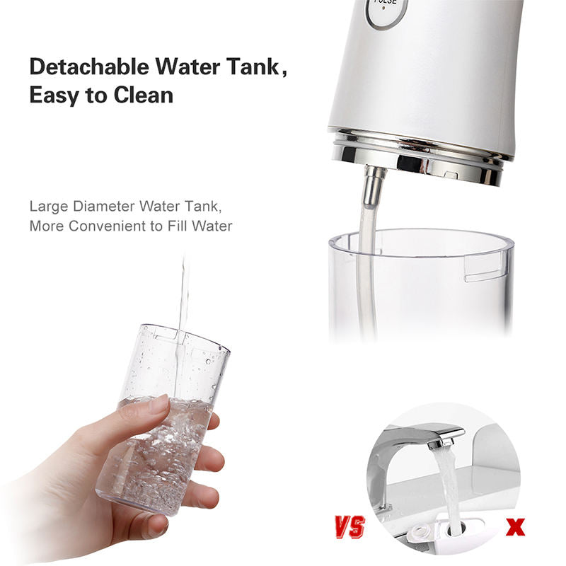 Electric Oral Irrigator, White, Rechargeable