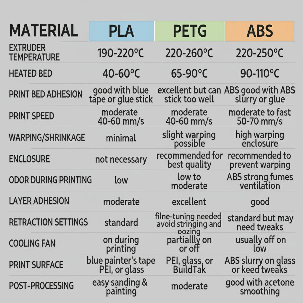 ABS 3D Printer Filament, High-Speed, 1kg (2.2lb) Spool, 1.75mm +/- 0.03mm