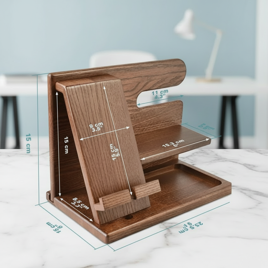 Personal Organizer/Charging Station, Phone, Keys, Watches, Glasses, Wallet...