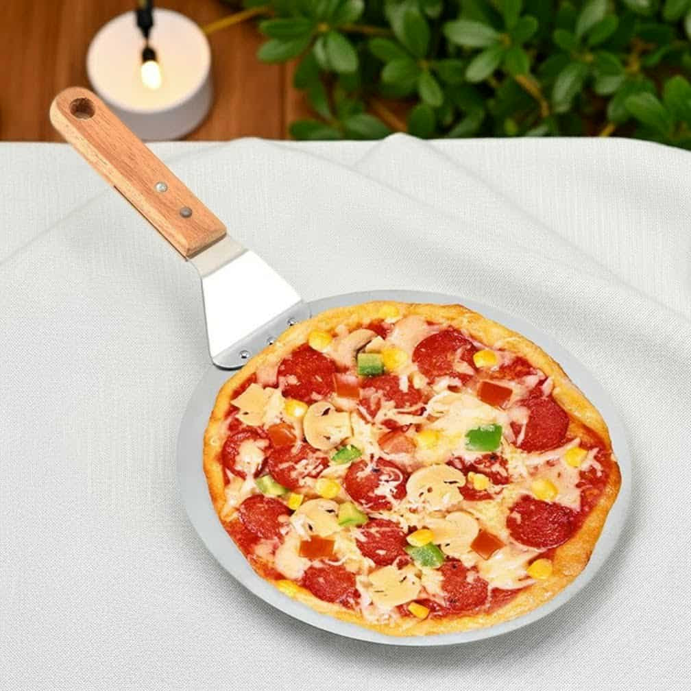 Round Pizza Shovel, Stainless Steel