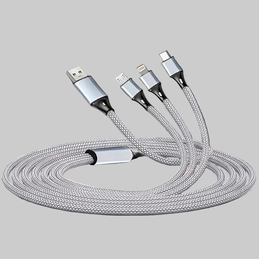 Silvery, 3 in 1 Charging  Cable